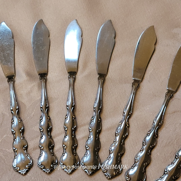 rare!8ONEIDA Mozart lot of 8 butter knives stainless steel luxury high quality - Picture 10 of 14